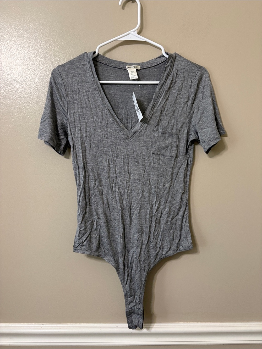 Bozzolo Grey Short Sleeve Bodysuit